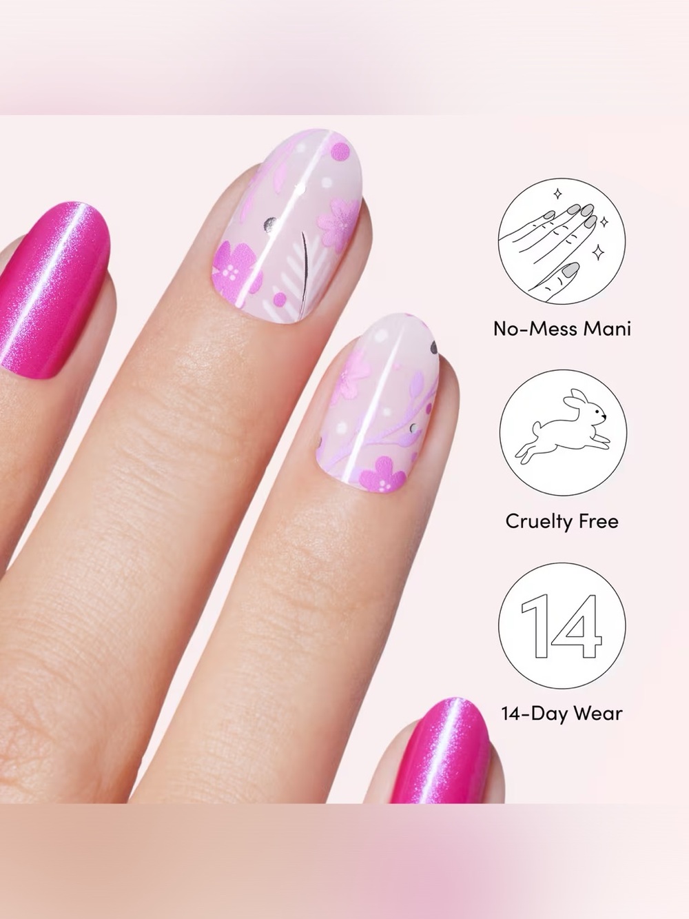 Dashing Diva Gloss Ultra Shine Gel Nail Strips - Fleur Flair, NEW - Picture 6 of 7